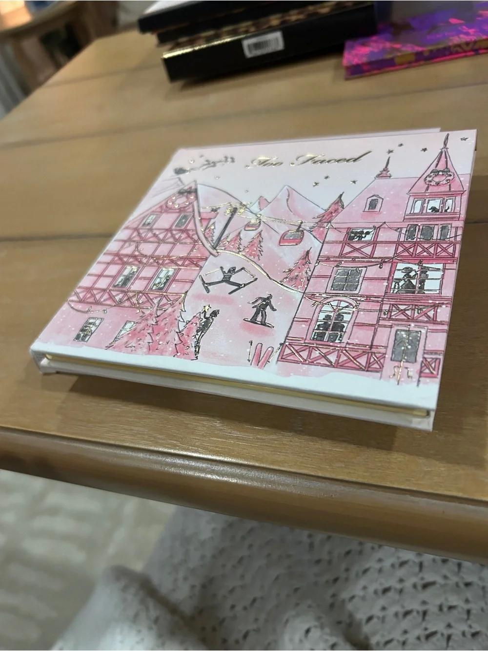 Too Faced Christmas in the Alps Eyeshadow Palette - Pink, White & Gold Accents